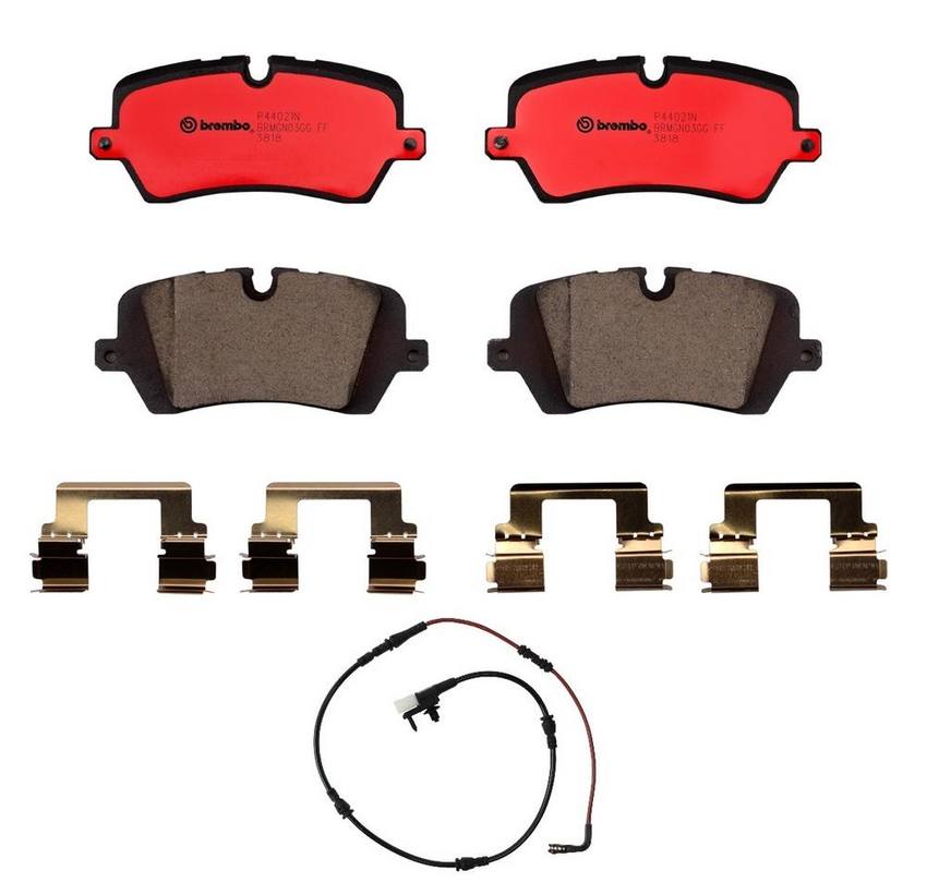 Land Rover Brakes Kit - Brembo Pads Rear  (Ceramic) (with Sensor) LR079935 - Brembo 2377551KIT